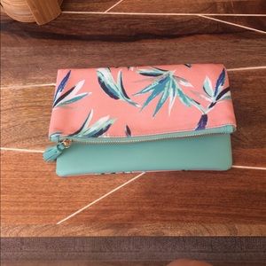 Tropical reversible clutch purse